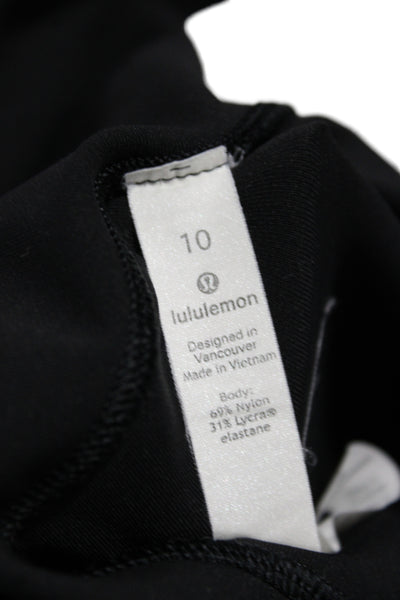 Lululemon Womens Black Capri Leggings Athleisure Pull On Size 10