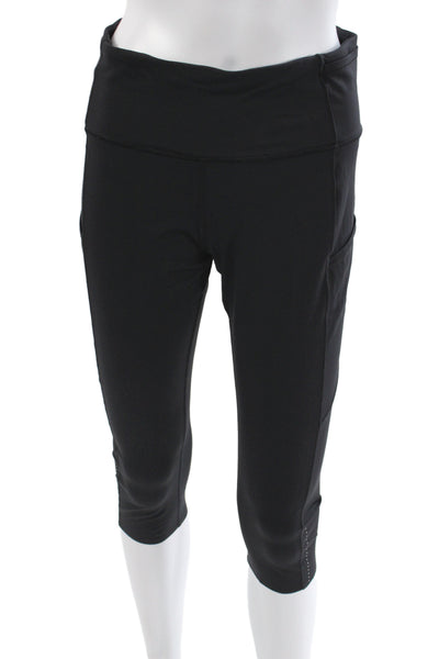Lululemon Womens Black Capri Leggings Nylon Athleisure Size 10