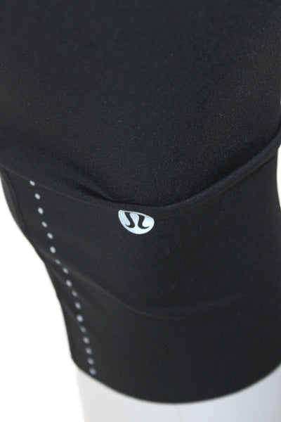 Lululemon Womens Black Capri Leggings Nylon Athleisure Size 10