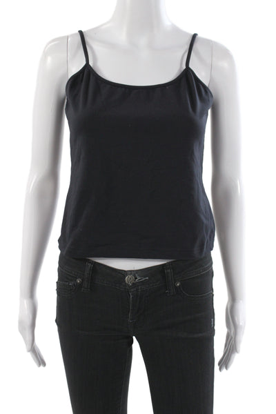 Leggiadro Womens Camisole Black Scoop Neck Sleeveless 90% Cotton Size L