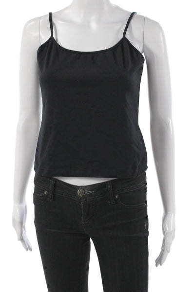 Leggiadro Womens Camisole Black Scoop Neck Sleeveless 90% Cotton Size L