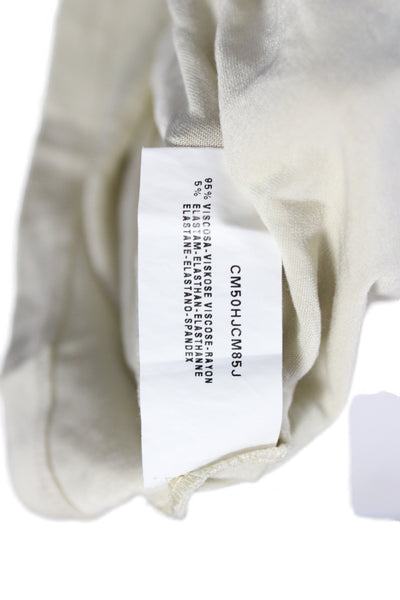 Armani Collezioni Women Beige Basic Scoop Neck Tank Size 42