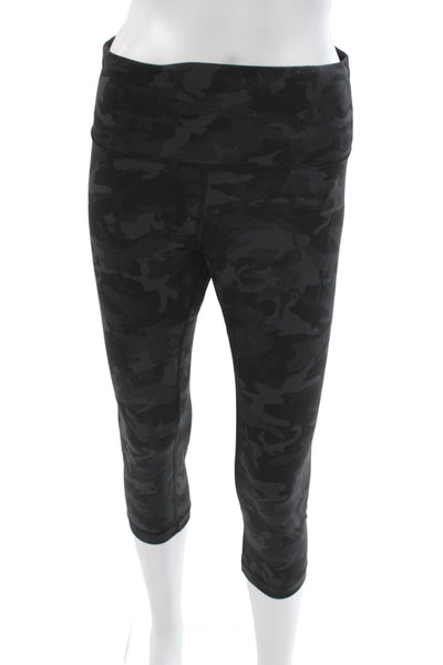 Lululemon Women Black Camo Capri Leggings Size 10