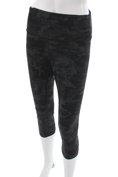 Lululemon Women Black Camo Capri Leggings Size 10