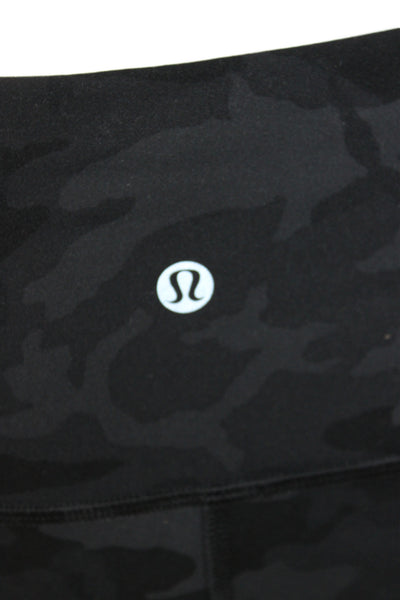 Lululemon Women Black Camo Capri Leggings Size 10