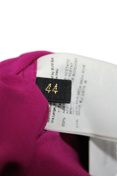 Les Copains Women Basic Pink Collared Button Long Sleeve Blouse Size 44