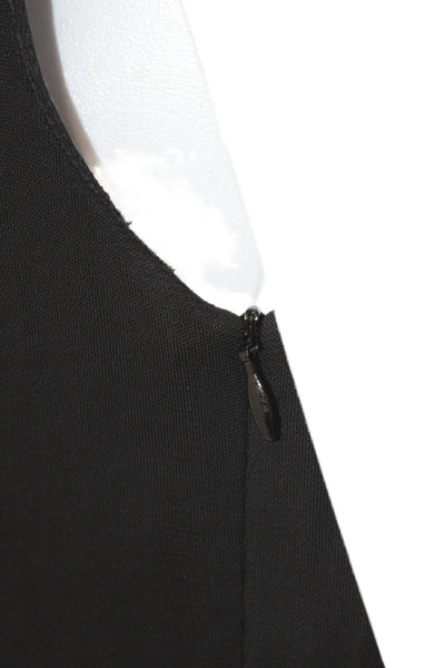 BASLER Women Sheath Dress Black Cowl Neck Sleeveless Zip Mid-Calf Size 38