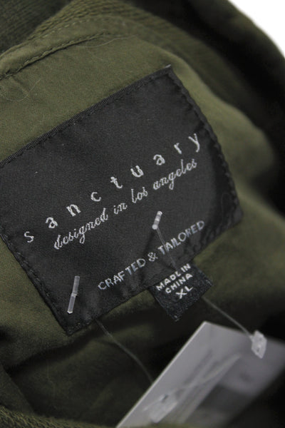 Sanctuary Womens Camouflage Military Jacket Snap Cotton Size XL