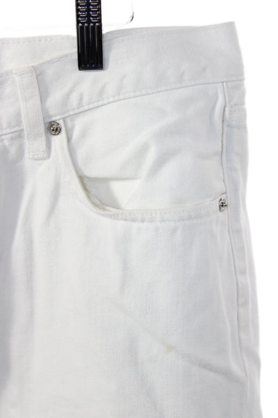 Marc By Marc Jacobs Womens Cropped High Waist Geometric White Jeans Size 31