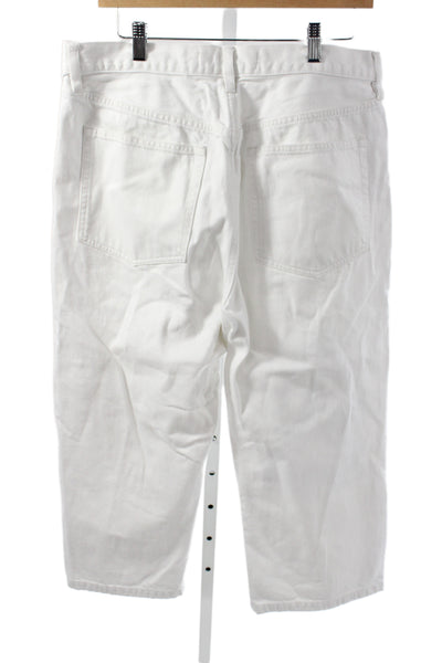 Marc By Marc Jacobs Womens Cropped High Waist Geometric White Jeans Size 31