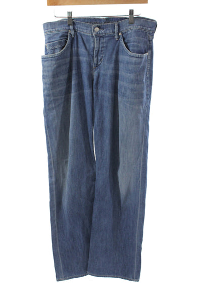 Citizens of Humanity Womens  Blue Straight Jeans Mid Rise 33in Size 29