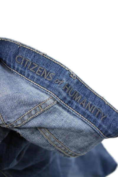 Citizens of Humanity Womens  Blue Straight Jeans Mid Rise 33in Size 29