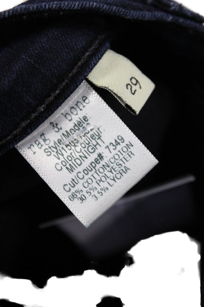 Rag & Bone Jean Women Blue Skinny Jeans Mid Rise Size 29