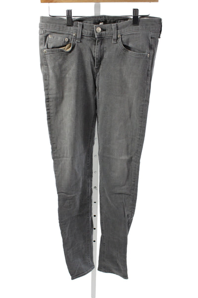 Rag & Bone Jean Women Skinny Gray Cotton Low Rise Jeans Size 29