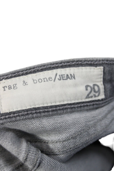 Rag & Bone Jean Women Skinny Gray Cotton Low Rise Jeans Size 29