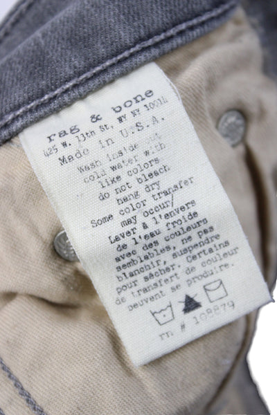 Rag & Bone Jean Women Skinny Gray Cotton Low Rise Jeans Size 29