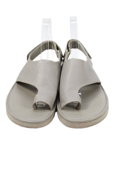 Vince Womens Leather Ankle Strap Sandals Gray Size 9