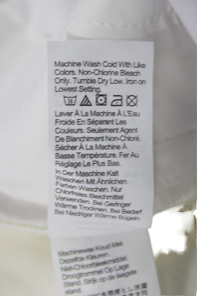 J Crew Womens Dress Pants White Button 64% Polyester Size 14 Tall