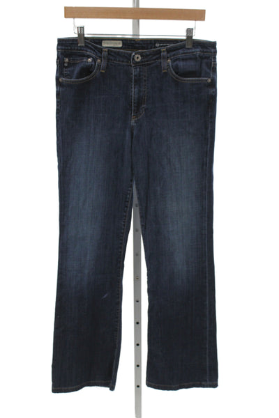 AG Adriano Goldschmied Women Bootcut Jeans Blue Cotton Mid Rise 29in Size 31
