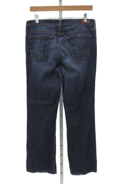 AG Adriano Goldschmied Women Bootcut Jeans Blue Cotton Mid Rise 29in Size 31