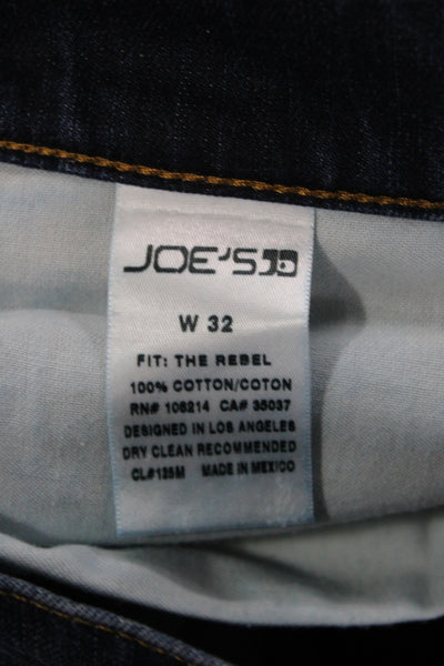 Joes Mens Blue Straight Cotton Jeans Mid Rise Inseam 29 Size 32