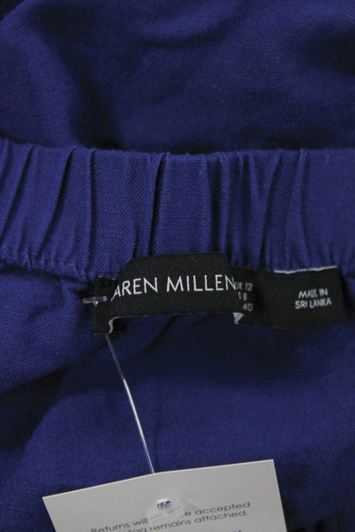Karen Millen Women Blue Off Shoulder Basic Blouse 3/4 Sleeve Size 8