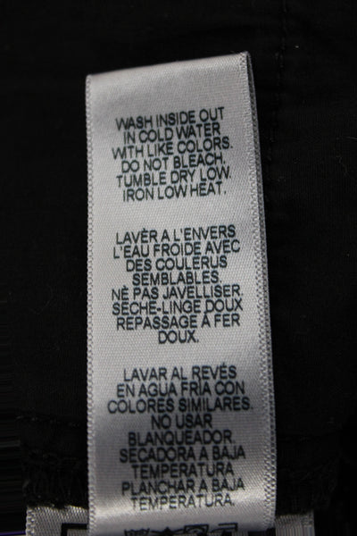 Frame Womens Straight Jeans Black Cotton Button Inseam 26 Size 33