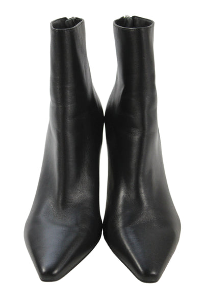 Marc Fisher Womens Leather Embossed Heels Detail Ankle Boots Shoes Black Sz 8M