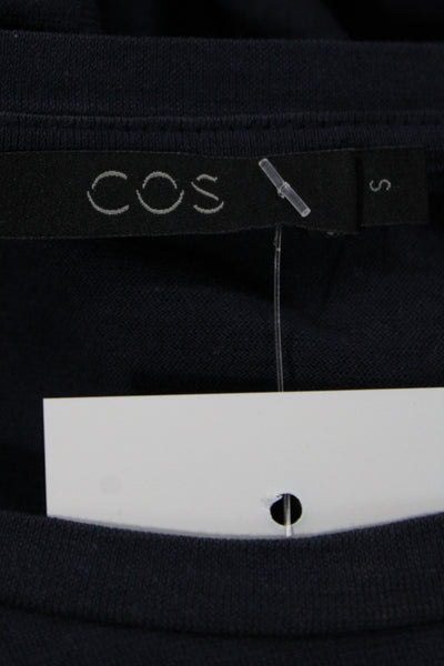 COS Womens T-Shirt Dress Blue Cotton Short Sleeve Crew Neck Mini Size S
