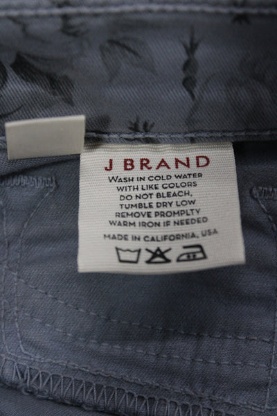 J Brand Womens Skinny Floral Jeans Gray Cotton High Rise Size 26