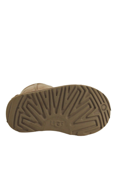 Ugg Girls Classic Sherpa Interior Slip On Boots Brown Size 8