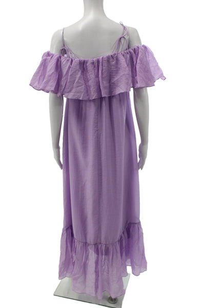 Stockholm Atelier & Other Stories Women Maxi Dress Purple Off Shoulder Size 2