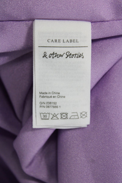Stockholm Atelier & Other Stories Women Maxi Dress Purple Off Shoulder Size 2