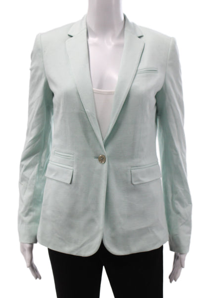 Massimo Dutti Womens Cotton Blend Silk Interior Teal Size 30