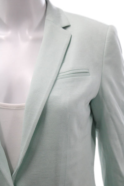 Massimo Dutti Womens Cotton Blend Silk Interior Teal Size 30