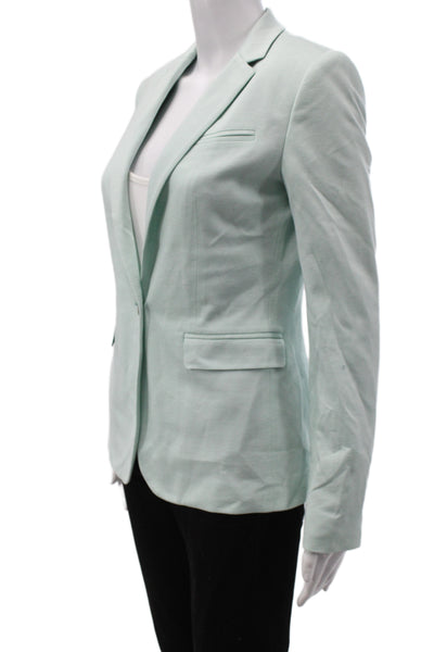Massimo Dutti Womens Cotton Blend Silk Interior Teal Size 30