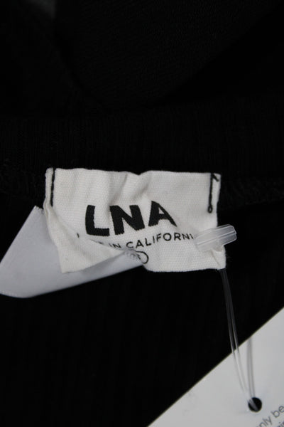 LNA Women Black Mini Skirt Tie Waist Viscose Blend Casual Size S