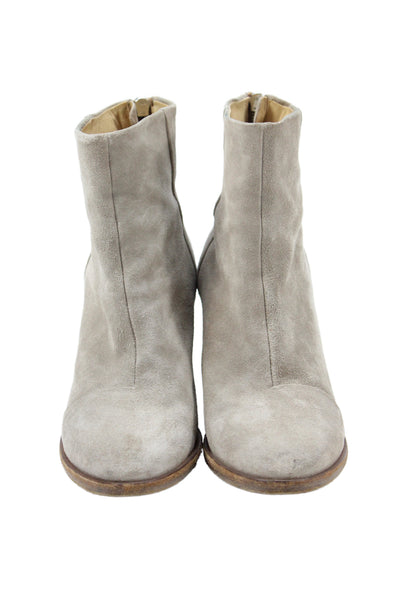 Rag & Bone Womens Back Zip Block Heel Suede Ankle Booties Brown Size 37.5