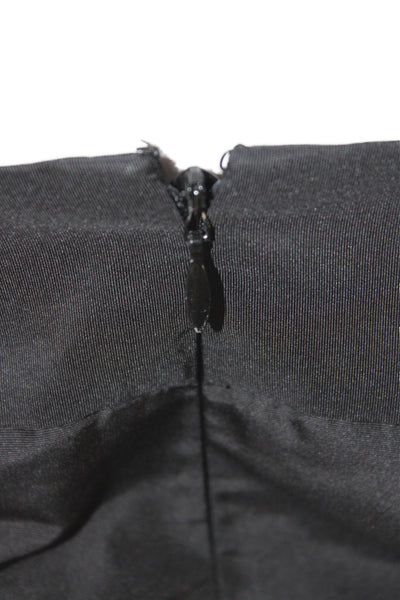 J Crew Womens Black Silk Off the Shoulder Sheath Dress Sleeveless Zip Size M