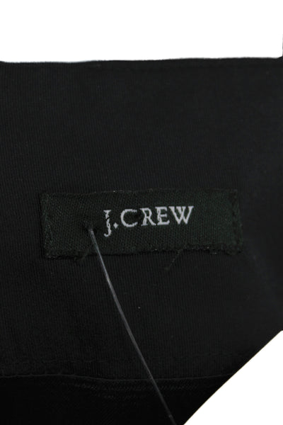 J Crew Womens Black Silk Off the Shoulder Sheath Dress Sleeveless Zip Size M