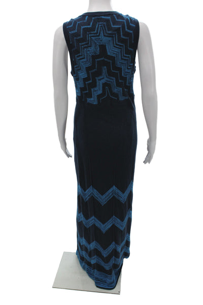 Missoni For Target Women Maxi Dress Black Chevron V-Neck Sleeveless Size M