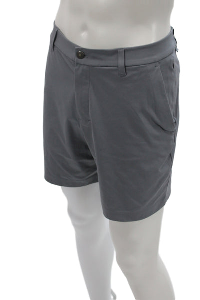 Lululemon Mens Athletic Gray Shorts 54% Recycled Polyester Zip Size 33