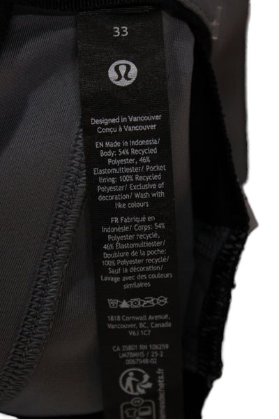 Lululemon Mens Athletic Gray Shorts 54% Recycled Polyester Zip Size 33