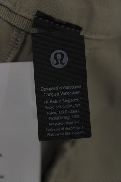 Lululemon Mens Chino Shorts Beige Button 58% Cotton Size 33