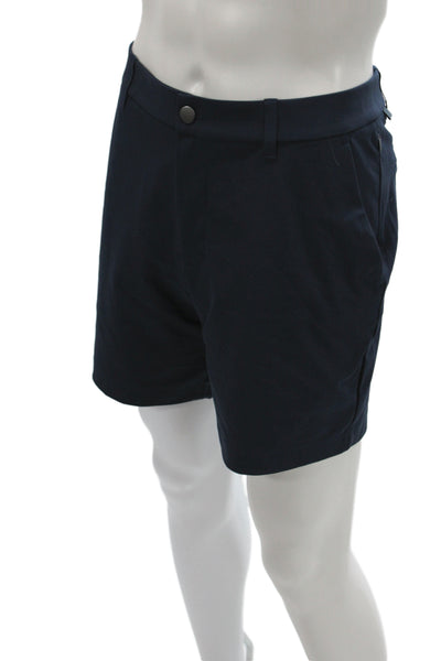 Lululemon Mens Blue Chino Shorts Recycled Polyester Button Size 33