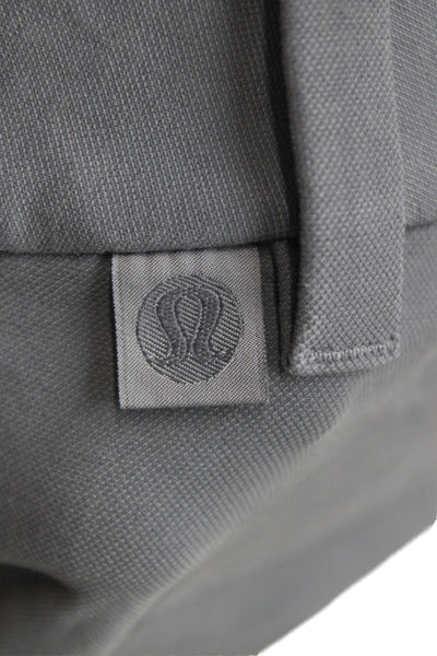 Lululemon Mens Athletic Shorts Gray Zip Synthetic Solid Summer Size 34W