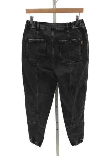 Retrofete Women Tapered Black Cotton Mid-Rise Jeans Size 26