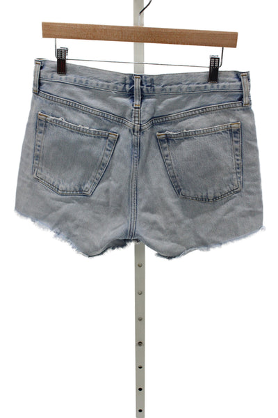 Agolde Womens Blue Cut-Off Shorts Size 28