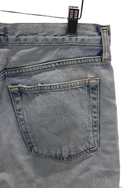 Agolde Womens Blue Cut-Off Shorts Size 28