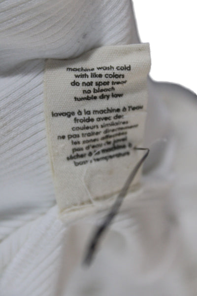 Donni Women Basic Scoop Neck White Sleeveless Cotton Blend Tank Pullover Size XS